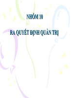 Ra quyết định trong quản trị CTXH