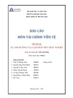 Báo cáo tài chính tiền tệ sự ảnh hưởng của lạm phát đến thất nghiệp
