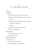 Giáo án sinh 9 - Bài 17: MỐI QUAN HỆ GIỮA GEN VÀ AND pot