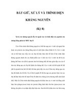 BẮT GIỮ, XỬ LÝ VÀ TRÌNH DIỆN KHÁNG NGUYÊN (Kỳ 8) doc
