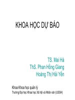 bài giảng khoa học dự báo