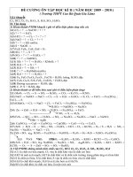 ĐỀ CƯƠNG ÔN TẬP HỌC KÌ II LƠP 10-TN