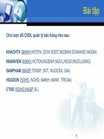 bài tập về lý thuyết cơ sở dữ liệu