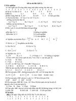 Đề ôn thi HKII(cả hai phần trắc nghiệm ,tự luận)