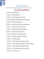Phím tắt trong MS. Word pdf