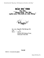 Bài dự thi (Thăng Long - Hà Nội nghìn năm Văn hiến Anh hùng)