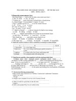 Đề tham khảo Anh_9 HK II số 9