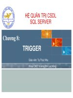 hệ quản trị csdl sql server - chương 8 trigger