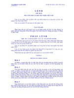 PHÁP LỆNH THỦ TỤC GIẢI QUYẾT CÁC VỤ ÁN HÀNH CHÍNH doc