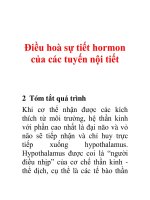 Điều hoà sự tiết hormon của các tuyến nội tiết (tt) docx