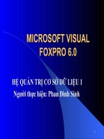 microsoft visual foxpro 6.0 - hệ quản trị cơ sở dữ liệu
