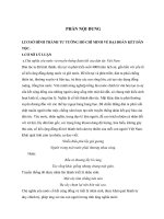 Cơ sở hình thành tư tưởng HCM về đại đoàn kết dân tộc doc