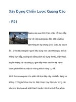 Xây Dựng Chiến Lược Quảng Cáo - P21 docx