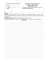 ĐỀ THI HK II - MÔN NGỮ VĂN KHỐI 6-7-8