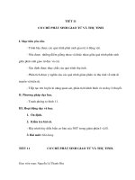 Tài liệu Sinh học 9 - CƠ CHẾ PHÁT SINH GIAO TỬ VÀ THỤ TINH ppt