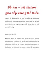 Bắt tay – nét văn hóa giao tiếp không thể thiếu ppsx