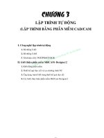 giáo trình cad – cam cnc căn bản - chương 3 lập trình tự động (lập trình bằng phần mềm cad cam