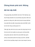 Chứng khoán phái sinh: Những đòi hỏi cấp thiết ppsx