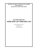 bài giảng  ngôn ngữ lập trình bậc cao c++ - pgs.ts nguyễn hữu công