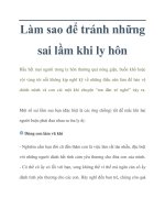 Làm sao để tránh những sai lầm khi ly hôn docx