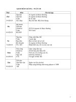 Giáo án lớp 2 từ tuần 30 đến tuần 32