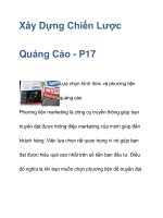 Xây Dựng Chiến Lược Quảng Cáo - P17 docx
