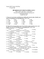 De thi khao sat hoc ki lop 10 - 2010