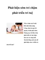 Phát hiện sớm trẻ chậm phát triển trí tuệ pdf