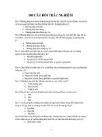 100 câu hỏi trắc nghiệm môn triết học ppt