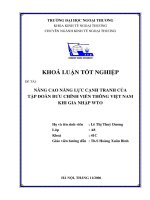 khóa luận tốt nghiệp nâng cao năng lực cạnh tranh của tập đoàn bưu chính viễn thông việt nam khi gia nhập wto