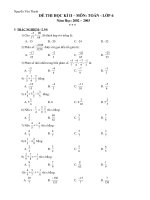 Đề thi HK II -Toán lớp 6