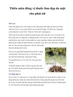 Thiên môn đông vị thuốc làm đẹp da mặt cho phái nữ pot