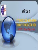 Đề tài 5: Ý thức xã hội - Hình thái ý thức xã hội ppsx