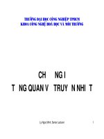 CHƯƠNG I: TỔNG QUAN VỀ TRUYỀN NHIỆT pdf