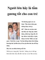Người lớn hãy là tấm gương tốt cho con trẻ docx
