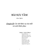 các tật khúc xạ của mắt