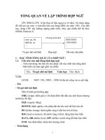 TỔNG QUAN VỀ LẬP TRÌNH HỢP NGỮ doc