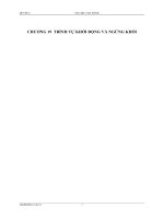 TRÌNH TỰ KHỞI ĐỘNG VÀ NGỪNG KHỐI pps