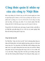 Công thức quản lý nhân sự của các công ty Nhật Bản pptx