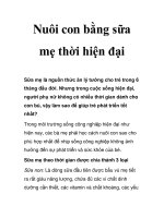 Nuôi con bằng sữa mẹ thời hiện đại docx