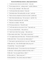 BT Reported Speech- Anh 8 Ky 2