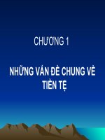 CHƯƠNG 1: NHỮNG VẤN ĐỀ CHUNG VỀ TIỀN TỆ potx