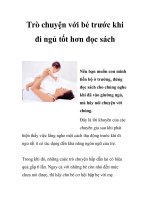 Trò chuyện với bé trước khi đi ngủ tốt hơn đọc sách pptx