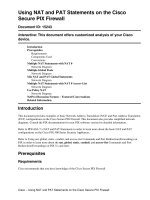 Using NAT and PAT statements on the cisco secure PIX firewall