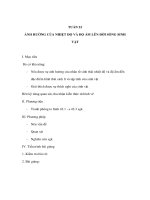 Tài liệu Sinh học 9 - ẢNH HƯỞNG CỦA NHIỆT ĐỘ VÀ ĐỘ ẨM LÊN ĐỜI SỐNG SINH VẬT ppsx