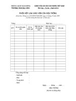 phiếu xếp loại GV của hiệu trưởng