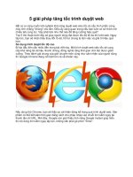 5 giải pháp tăng tốc trình duyệt web