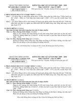 ĐỀ THI MÔN SỬ HK II