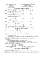 Đề thi HK II + đáp án + biểu điểm (đề số 3)