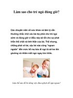 Làm sao cho trẻ ngủ đúng giờ? pps